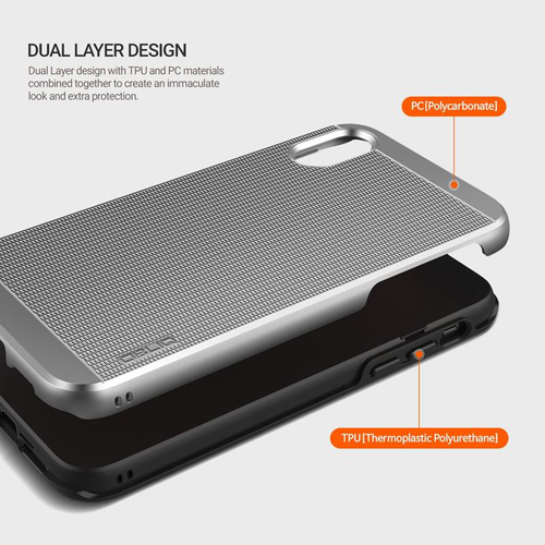 Obliq Slim Meta - Etui do iPhone X (Satin Silver) na Arena.pl