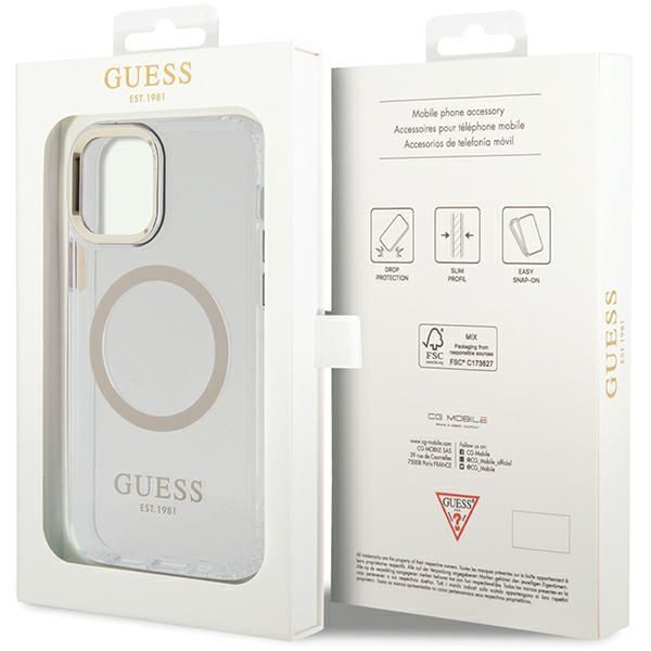 Etui Guess do iPhone 12, iPhone 12 Pro, Złoty, MagSafe zdjęcie 8
