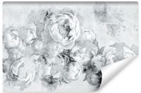 Fototapeta Do Sypialni ABSTRAKCJA Kwiaty Piwonie Peonie Beton 450cm x 300cm
