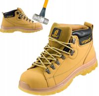 Buty robocze męskie Trzewiki Sportowe Jasna Skóra z Noskiem BHP URGENT
