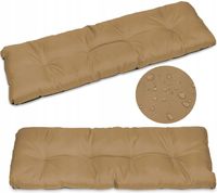 2x PODUSZKA NA ŁAWKĘ OGRODOWĄ HUŚTAWKĘ 120x38 BEŻ