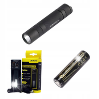 ZESTAW LATARKA CONVOY S2+ T6-4C OGNIWO 3500mAh ŁADOWARKA Liitokala Lii-100
