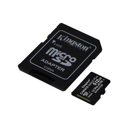 Kingston Canvas Select Plus 512 GB, Micro SD, Flash memory class 10, SD adapter na Arena.pl