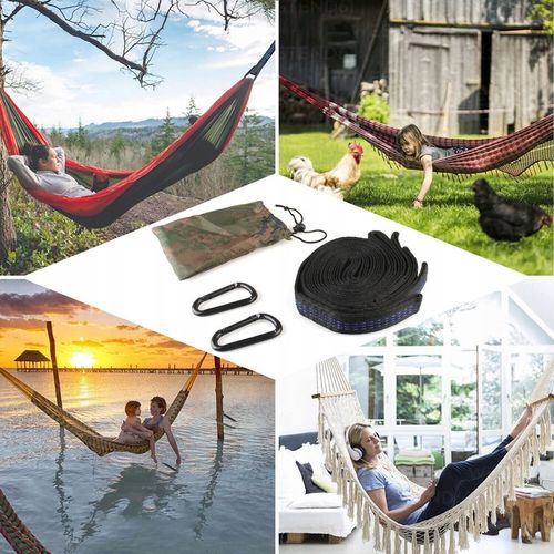 ZESTAW DO MOCOWANIA HAMAKA, SYSTEM ZAWIESZENIA, PASKÓW DO HAMAKA NA DRZEWIE na Arena.pl