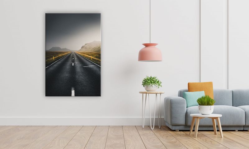OBRAZ NA PŁÓTNIE 016 Droga na polach 60x90cm zdjęcie 5