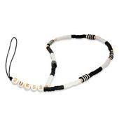 guess zawieszka gustbckh phone strapczarno-biały/black-white heishi beads
