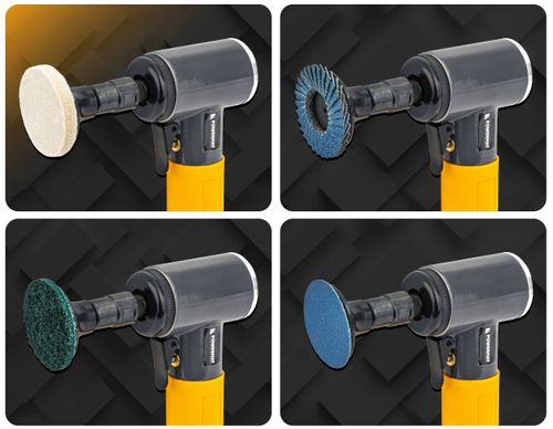 SZLIFIERKA POLERKA PNEUMATYCZNA 1/4" 6BAR ZESTAW FREZÓW PADÓW SZLIFIERSKICH na Arena.pl