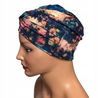 Przeplatany turban damski Sara 382 wiosenna czapka delikatna z bambusa