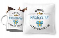 Zestaw Dla Masażystki Poduszka + Kubek Na Prezent Z Nadrukiem Ze Zdjęciem
