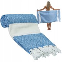 1x Ręcznik bawełniany 90x170 plażowy duży do sauny narzuta ELMAS