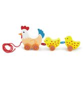 VIGA Kurka z kurczaczkami do cigania