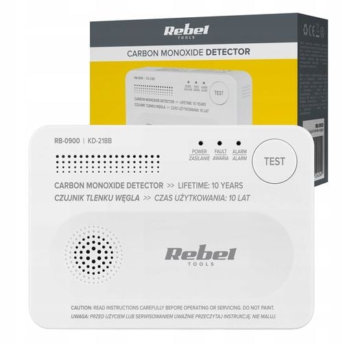 CZUJNIK CZADU tlenku węgla CO na baterie ALARM bezprzewodowy na Arena.pl