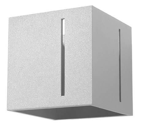 Kinkiet LAMPA ścienna SL.0396 kwadratowa OPRAWA metalowa kostka cube szara zdjęcie 1