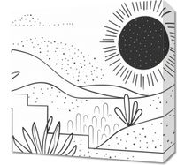 Obraz 40x40cm Linearny Pejzaż