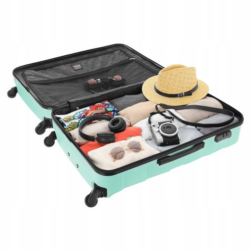 Duża WALIZKA Podróżna BAGAŻ REJESTROWANY twarda POJEMNA TORBA XXL mięta na Arena.pl