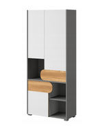 Nowoczesny Regał 2 DrzwiGrafit 80 cm KARO DL