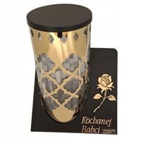 ZNICZ lampion METALOWY z napisem KOCHANEJ BABCI nowoczesny ZŁOTY na grób