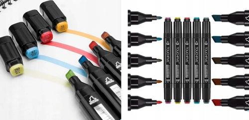 Dwustronne MARKERY PISAKI alkoholowe 80pcs (C024) na Arena.pl