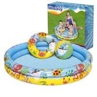 Bestway Basen, brodzik dla dzieci + koło do pływania + piłka plażowa 51124