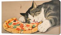 Obraz 100x60cm Pizza Dla Kota