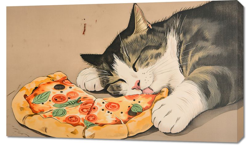 Obraz 100x60cm Pizza Dla Kota zdjęcie 1