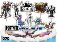 TOPPERY NA TORT OZDOBNE DEKORACJA ZESTAW - FORTNITE GRY BAJKA 10szt.
