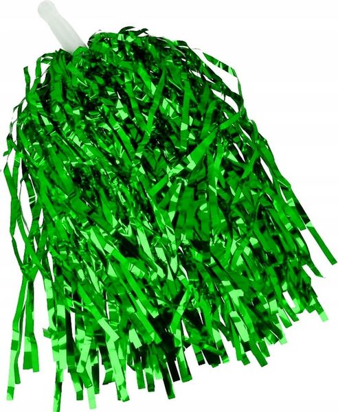 ZIELONE POMPONY POMPON CHEERLEADERKI CZIRLIDERKI 2 szt zdjęcie 2