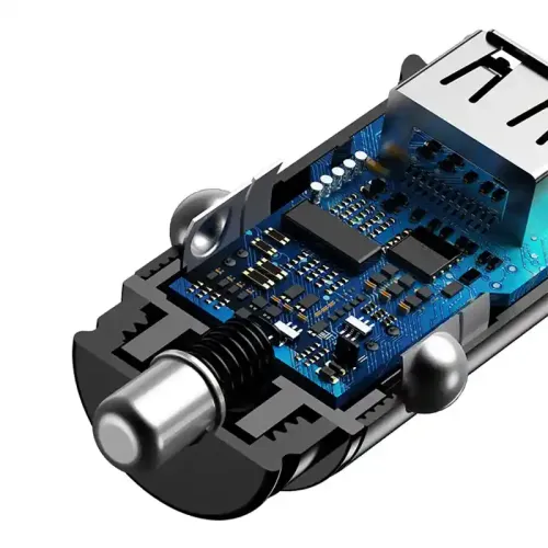 ładowarka samochodowa baseus square 2xusb qc3.0 5a 30w (czarna) na Arena.pl