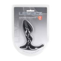 Double Ripple Silicone Prostate Massager - Black
