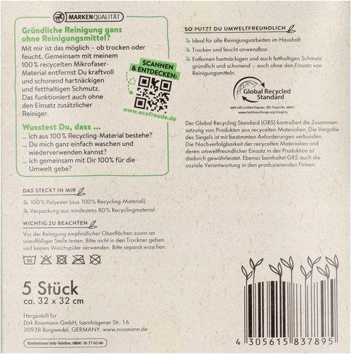 ECO FREUDE ŚCIERECZKA Z MIKROFIBRY 5 SZT na Arena.pl