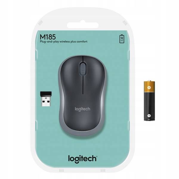 LOGITECH M185 Szara mysz bezprzewodowa zdjęcie 1