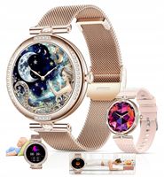 Smartwatch Zegarek Damski Pro Złoty Rozmowy Powiadomienia Sport 2 Paski Pl