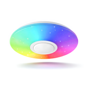 LAMPA PLAFON LED RGB 60W GŁOŚNIK BLUETOOTH + PILOT APLIKACJA SMART BARW CCT