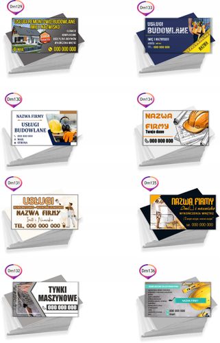 Wizytówki reklamowe 200 szt dużo wzorów DOCIEPLANIE BUDYNKÓW na Arena.pl