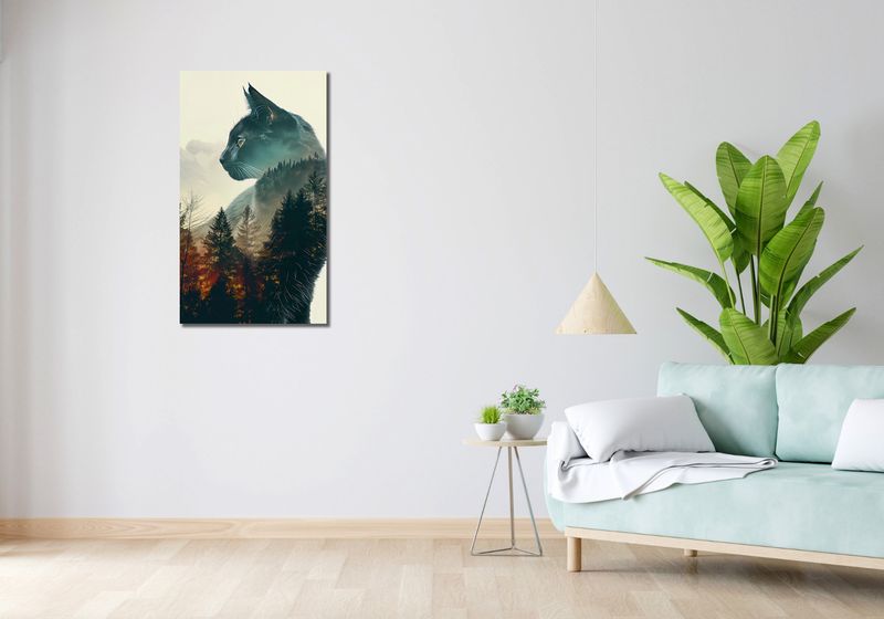 Obraz 50x90cm Koci Duch Lasu zdjęcie 2