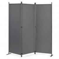 SKŁADANY PARAWAN OGRODOWY SZARY 3-PANELOWY 167X164 CM UV/RAIN