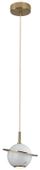 Lampa wisząca URANOS P0413 marmurowa LED 1,5W 3000K planeta biała złota