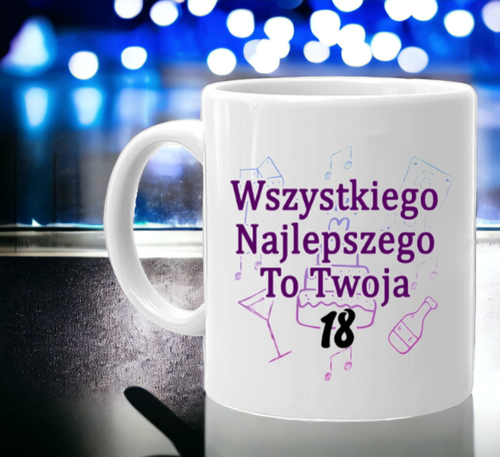 KUBEK Z NADRUKIEM ŚMIESZNY PREZENT NA URODZINY RÓŻNE WZORY na Arena.pl