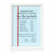 ŚWIADECTWO SZKOLNE + rama PREZENT dla NAUCZYCIELA