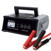 Qoltec Prostownik  Mikroprocesorowa Ładowarka 12/24V 25A LCD