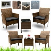 ZESTAW MEBLI OGRODOWYCH TECHNORATTAN MEBLE OGRODOWE NM04 BRĄZ JASNY