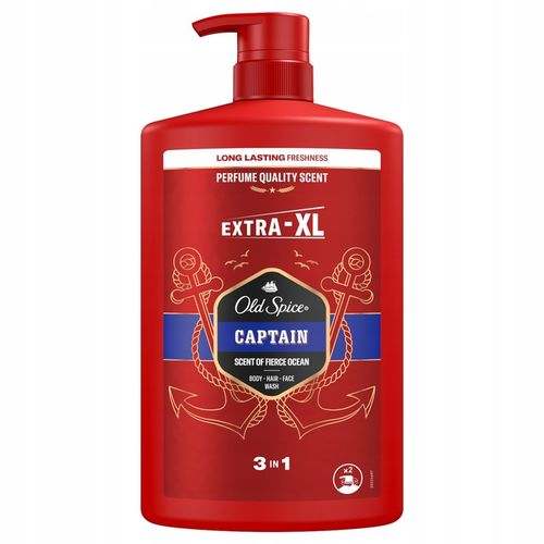 Old Spice Captain, Żel pod prysznic i szampon dla mężczyzn 3w1, 1000ml na Arena.pl