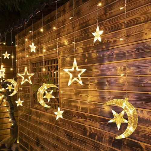 Oświetlenie Lampki z Gwiazdami i Księżycem 3,5 m 8 Trybów Migania na Arena.pl