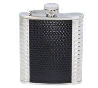 Piersiówka ze Stali Nierdzewnej w EkoSkórze Krokodyla 7 OZ ok. 210 ml