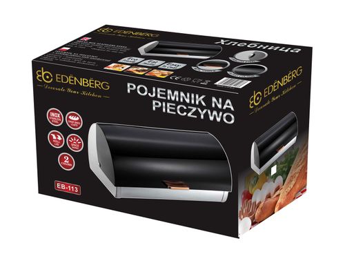Chlebak Stalowy Wysoki Połysk Edenberg [Eb-113] na Arena.pl