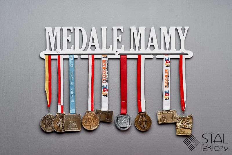 Wieszak na medale | MEDALE MAMY #1 | 60cm | pomieści 30szt medali na Arena.pl