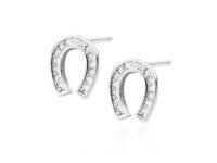 RODOWANE KOLCZYKI CELEBRYTKI PODKOWY SZCZĘŚCIA