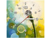 30CM 30CM ZEGAR ŚCIENNY OBRAZ DMUCHAWIEC SŁOŃCU DRUK PŁÓTNO