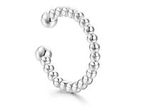 Delikatna rodowana srebrna nausznica kulki kuleczki balls kolczyk na małżowinę ear cuff srebro 925 Z1876ER