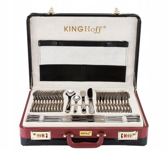 Sztućce w Walizce 72 ele 12 osób Połysk KINGHoff zdjęcie 11